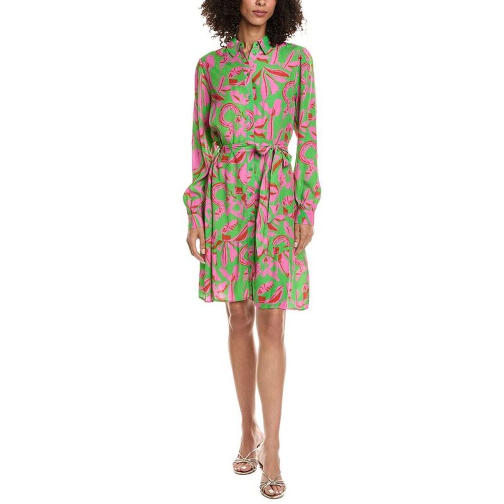 Pom Amsterdam Womens  Shirtdress, Green